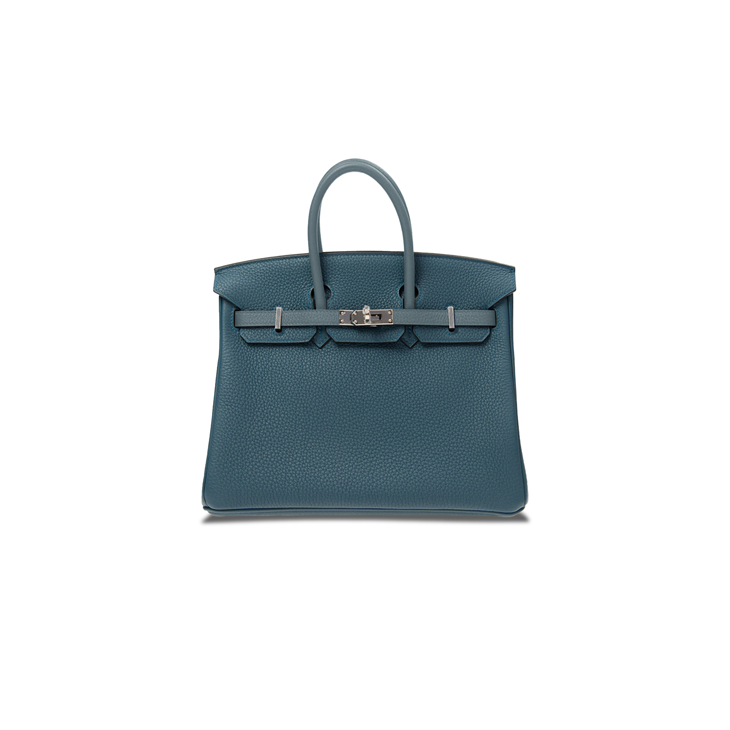 HERMES BIRKIN 30 EPSOM LEATHER CYPRESS GREEN AND ALMOND GREEN SILVER BUCKLE BK251PTGSS (30*23*15cm)